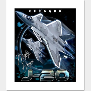 Chengdu J-20 Fifth-Generation Stealth Fighter Aircraft Posters and Art